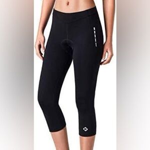 Naviskin Padded Cycling Bike Capris Black Stretch Legging Short Women’s Medium